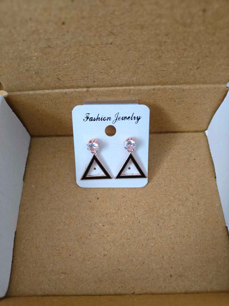 Triangle Statement Earrings New With Tags