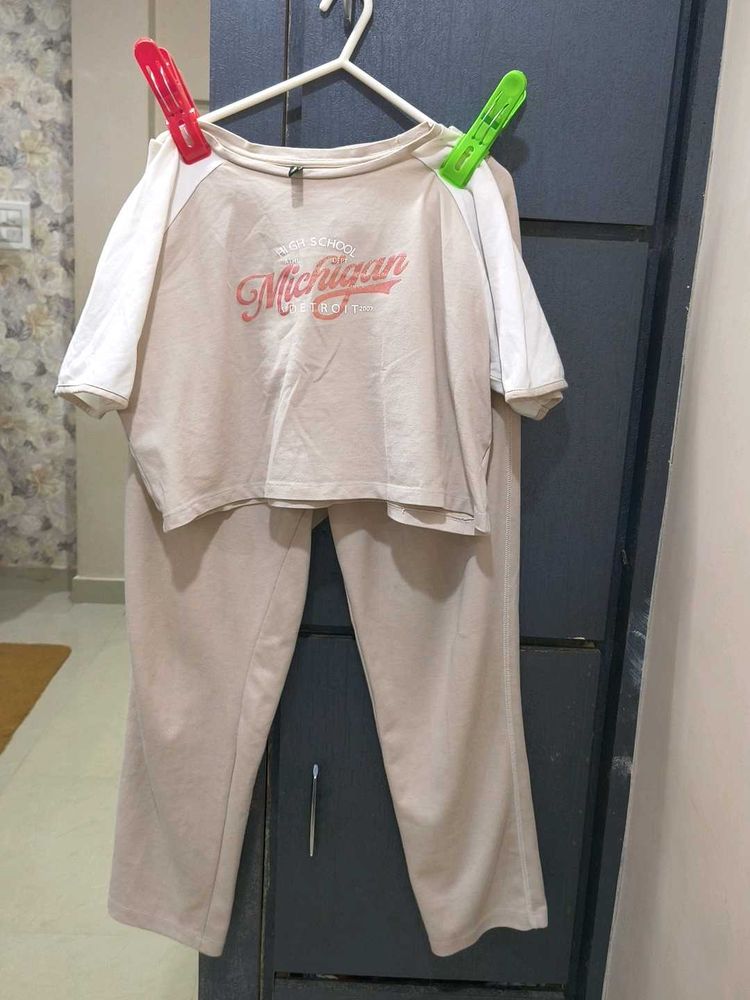 Michigan oversized tee with pants (coord)