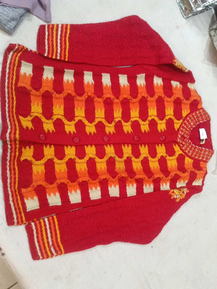Red Patterned Sweater