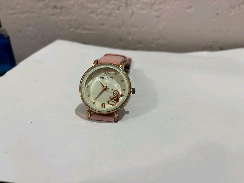 Analog Watch For Girls White Colour Dial Floral Pr