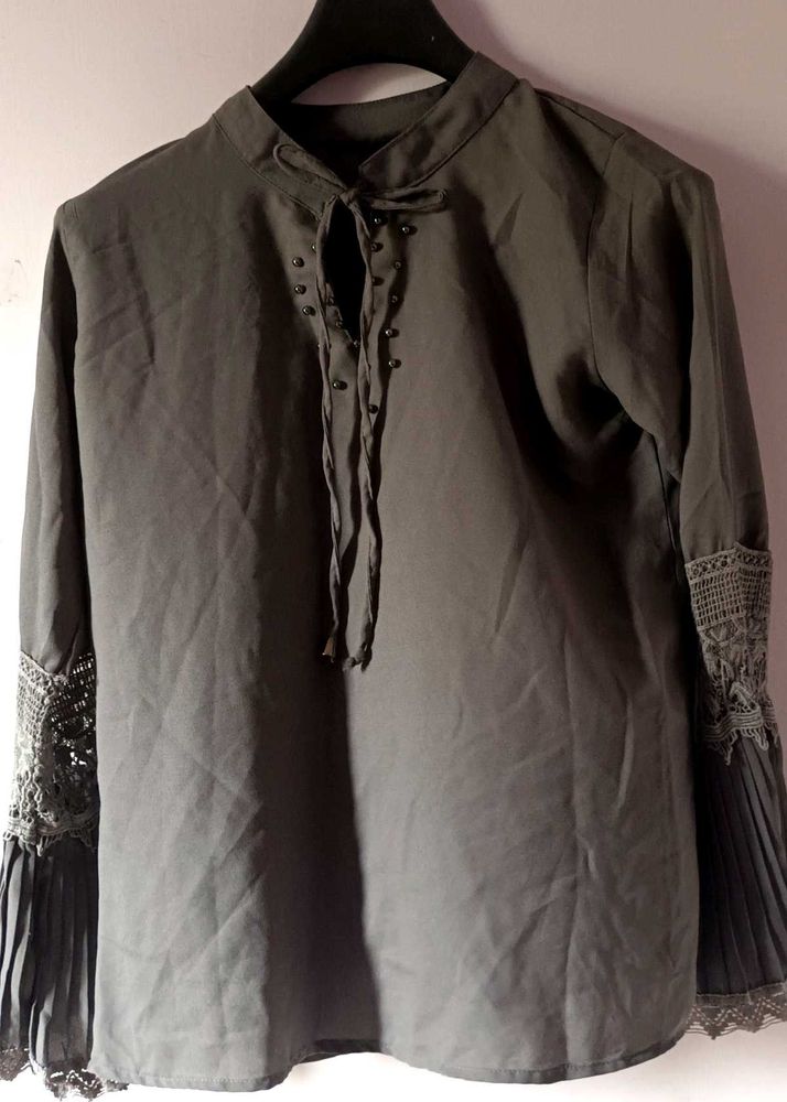 Lace Embroidery Formal Top