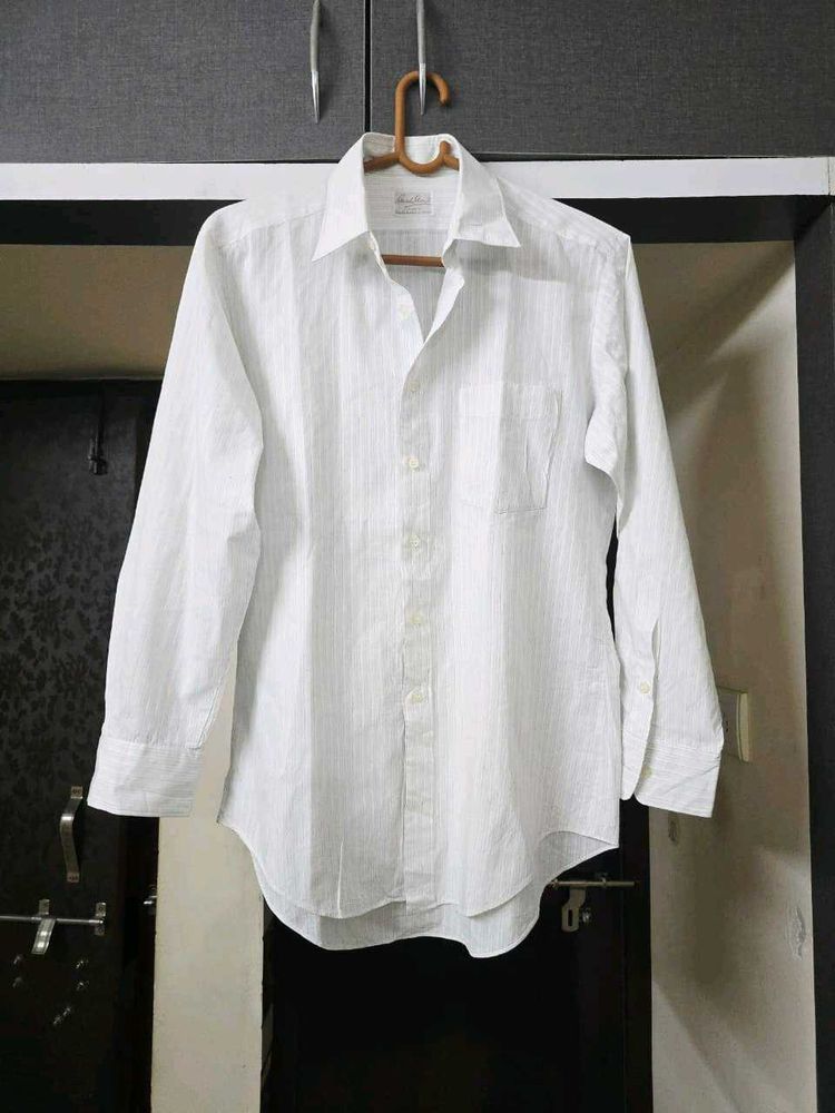 HARDY AMIES Classic White Striped Shirt