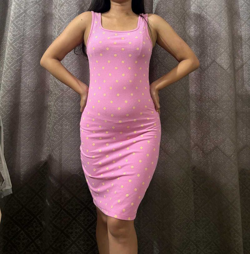 Zara pink bodycon dress