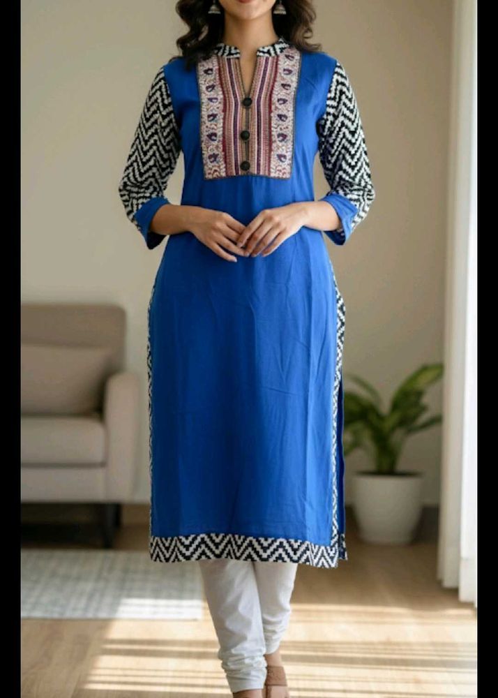Blue Printed Kurti
