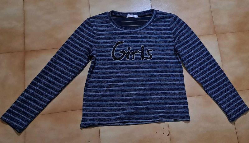 Charcoal Black Tee For Women