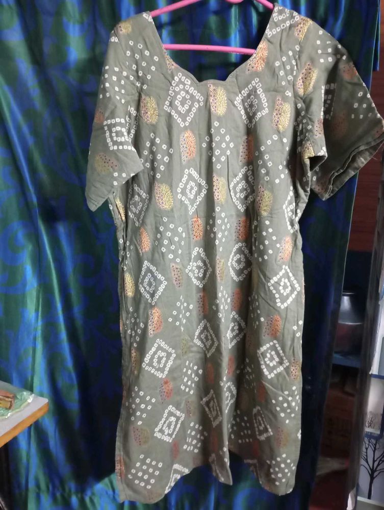 Bandhani Print Cotton Kurti