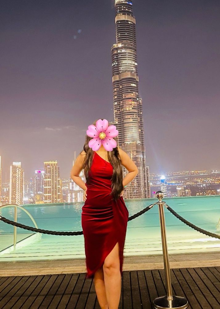 Elegant Red Velvet Dress