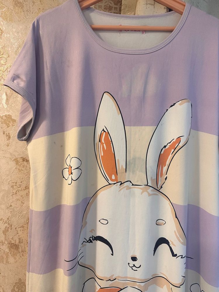 Cute Bunny Print Nightgown- Bust- 36/38 Loungewear