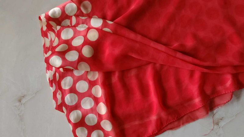Red Polka Dot Scarf