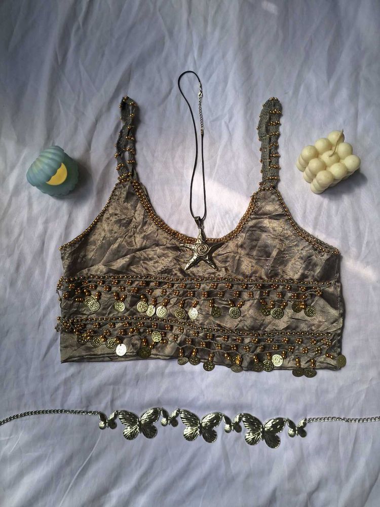 Beaded Crop Top
