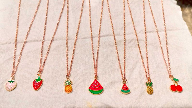 Cute Fruit Charm Necklaces