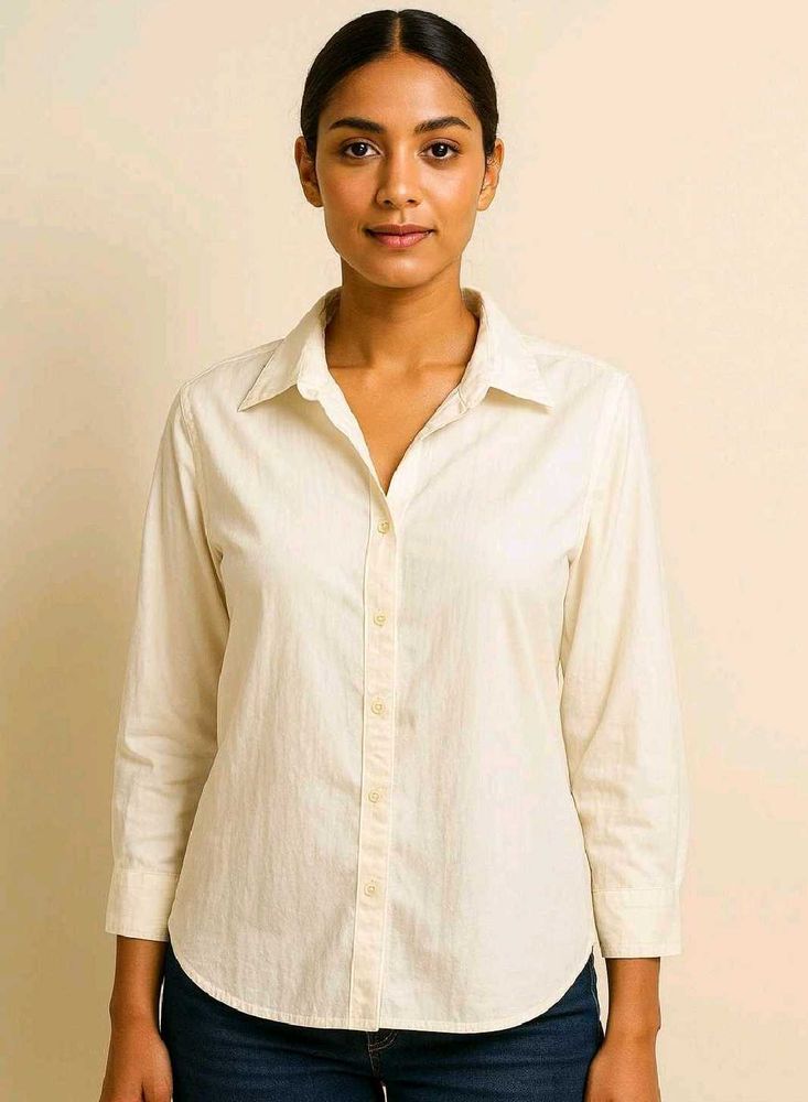 Classic White Button-Down Shirt