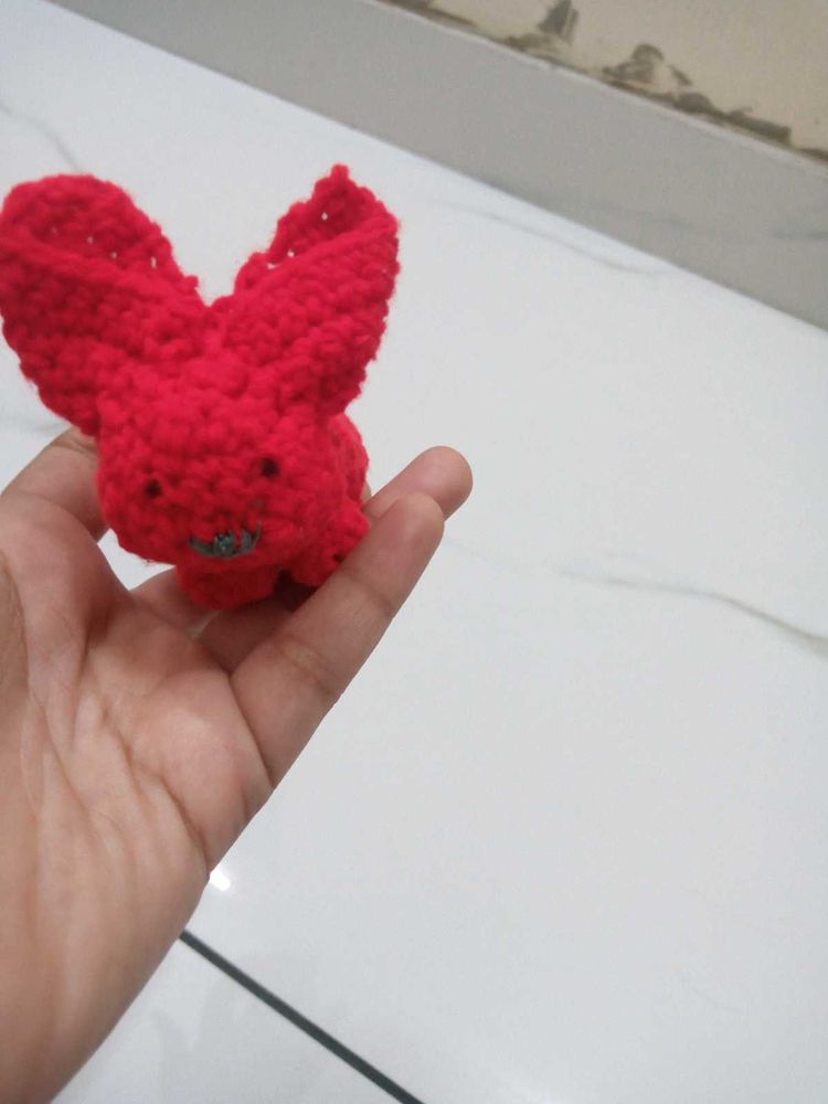 Red Crochet Bunny