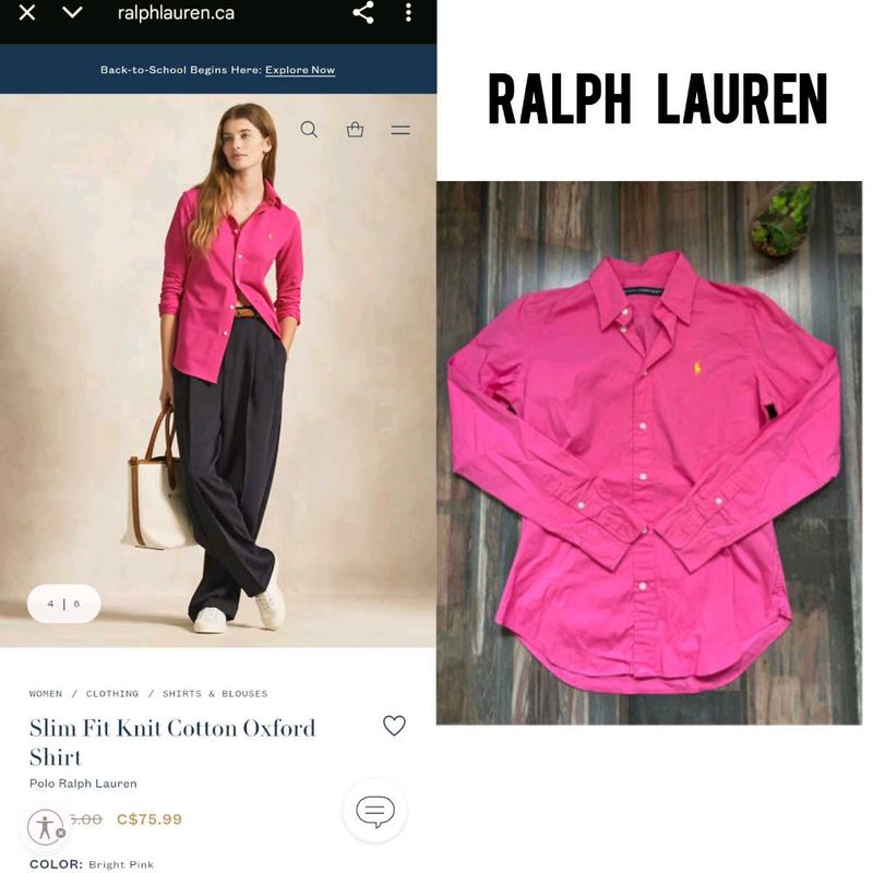 Polo Ralph Lauren Pink Stretchable shirt