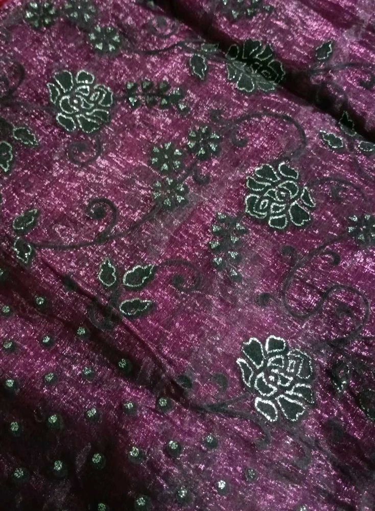 Vintage Purple Floral Fabric