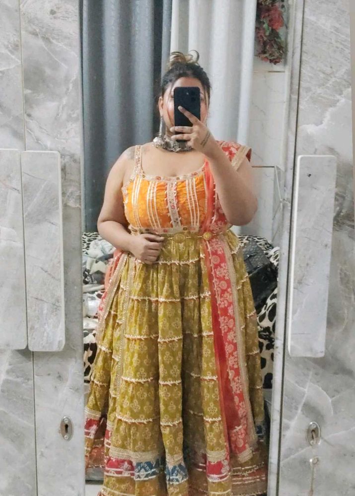 Anarkali Kurta Sharara Set