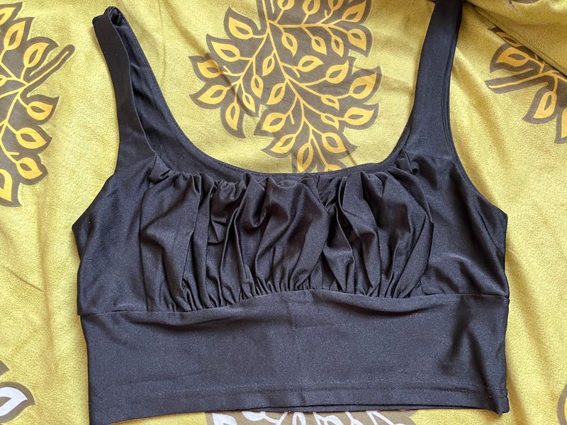 Shein ruched cami black top