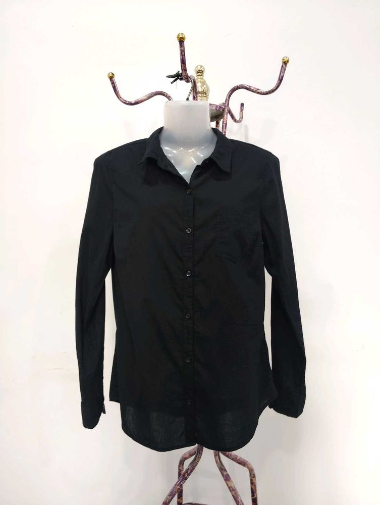 Classic Black Button-Down Shirt