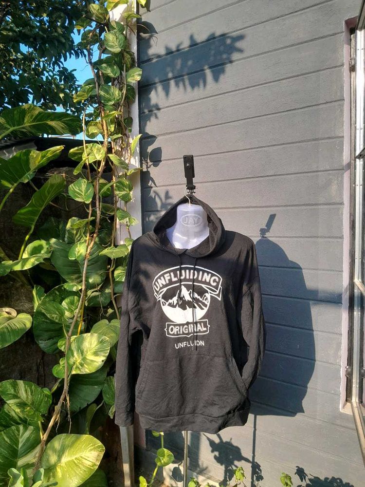 Black Graphic Hoodie
