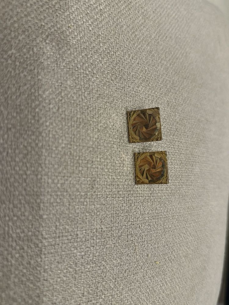 Golden Cufflinks With Self Design