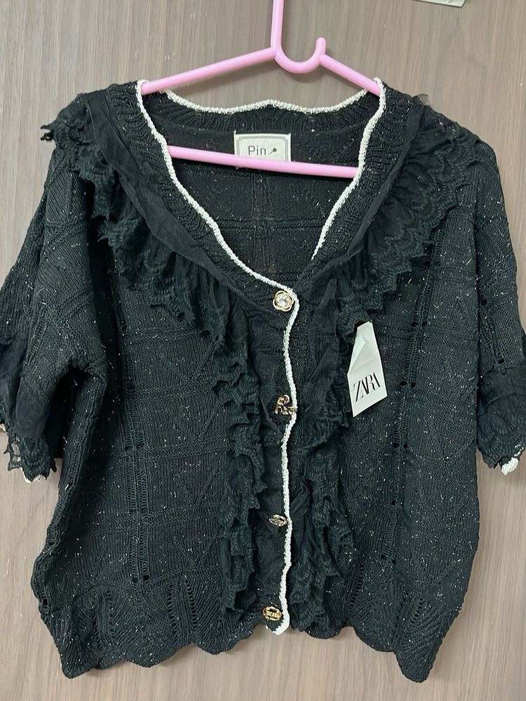 Zara Ruffle Knit Cardigan for L &amp;xL
