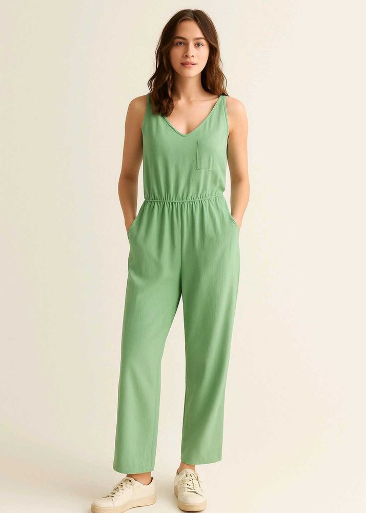 nuon mint green sleeveless jumpsuit