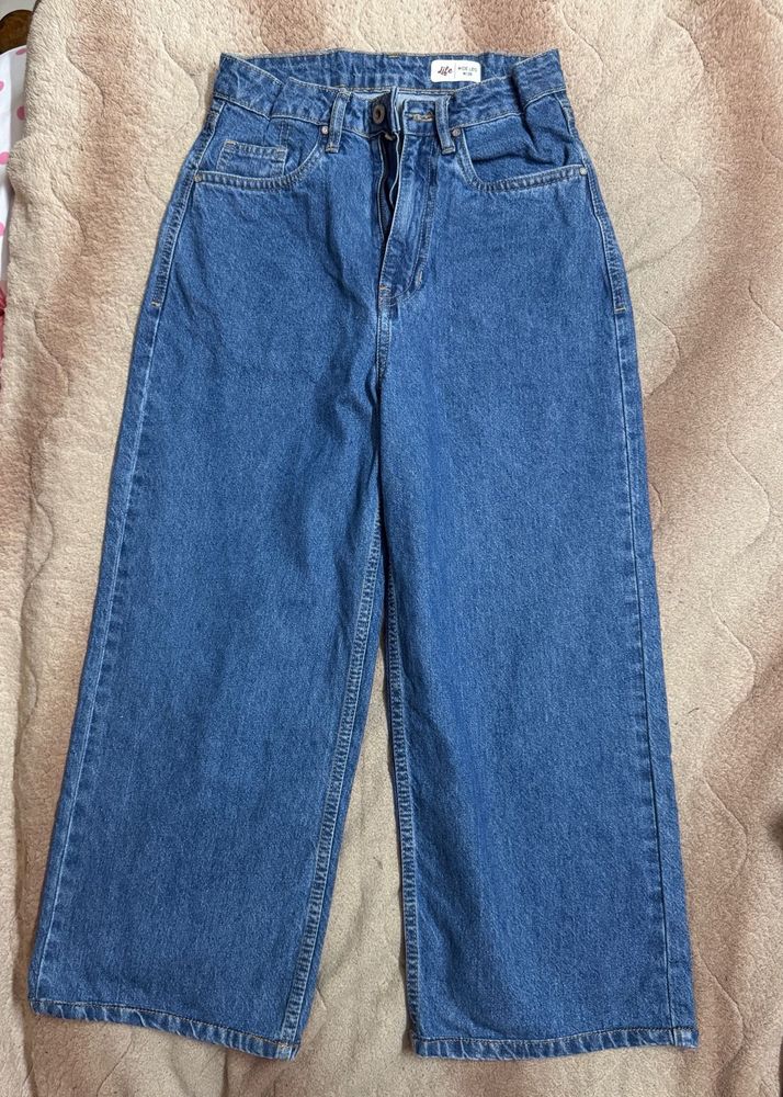 Wide Leg Denim Jeans