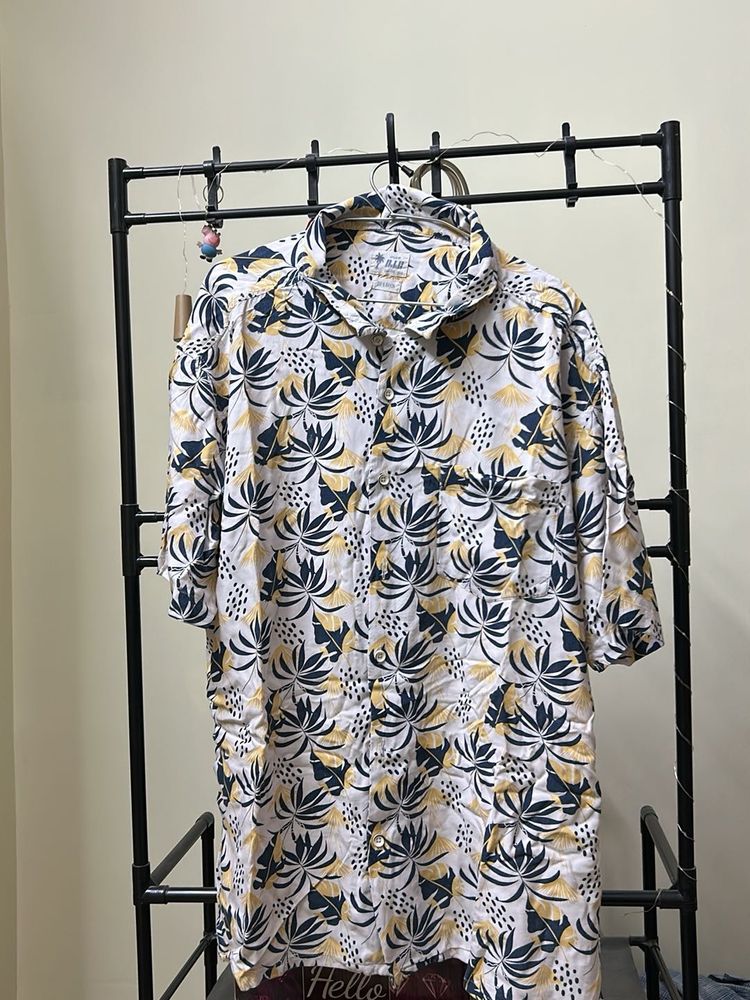 Tropical Yellow Blue Shirt for Men
