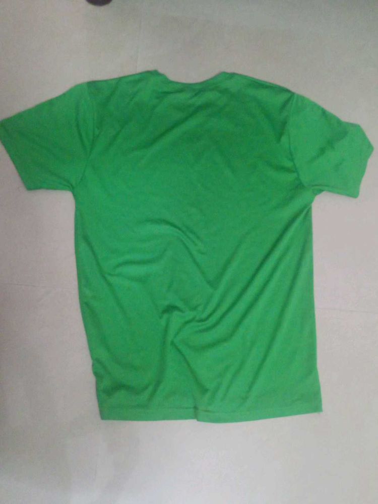 Green Crew Neck T-Shirt Jersey Material