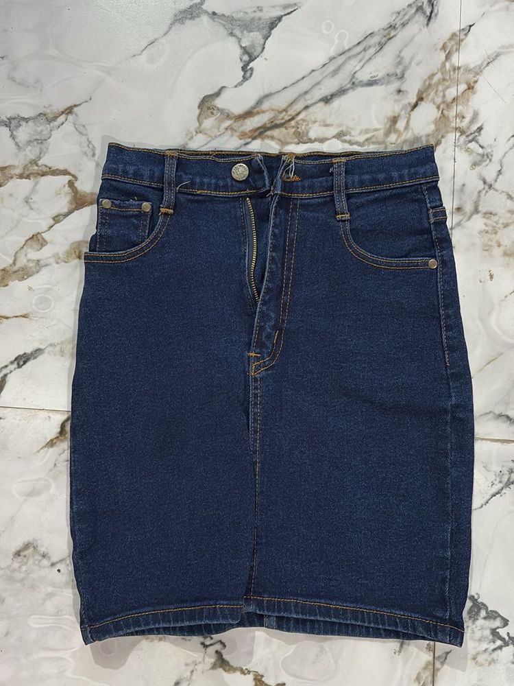 Denim Mini Skirt