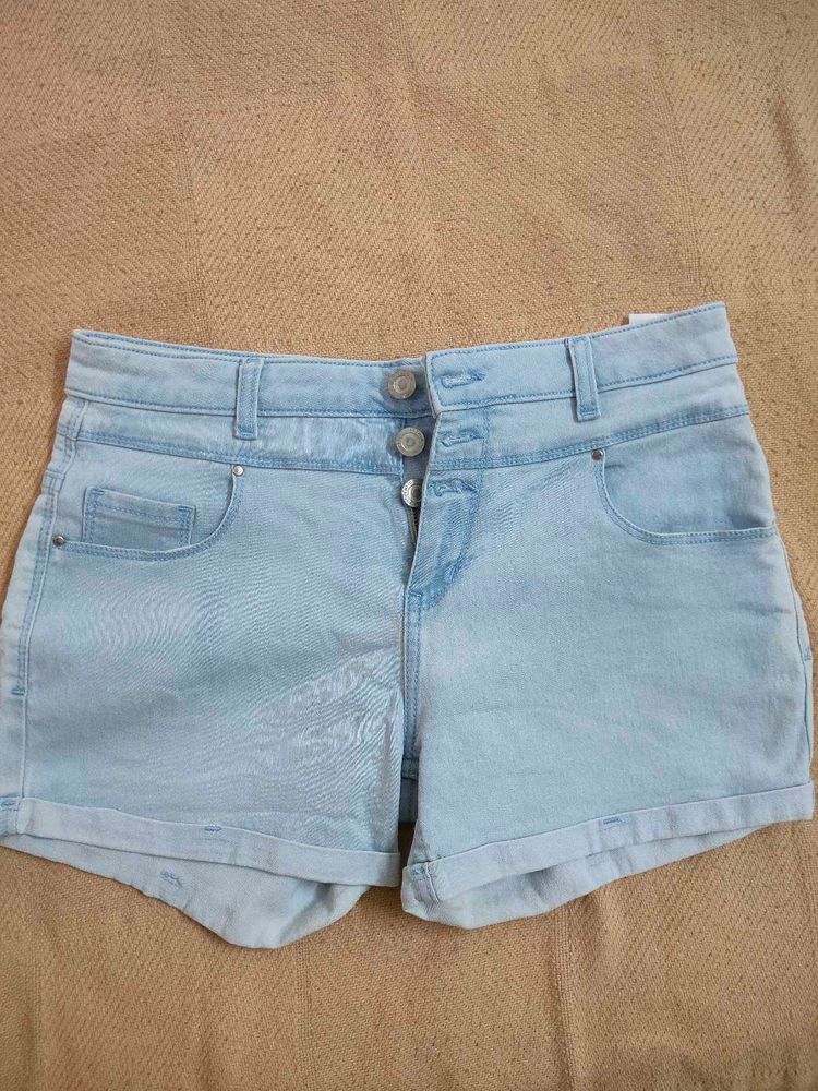 Light Wash Denim Shorts