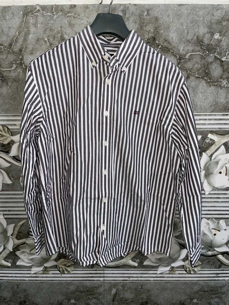 Striped Button-Down Shirt