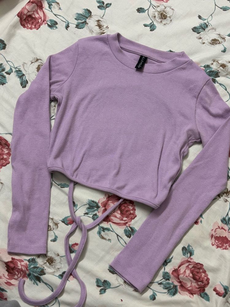 Backless Lavender Top