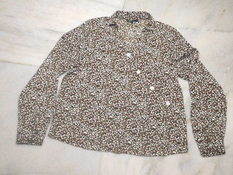 Van Heusen Brown Patterned Shirt