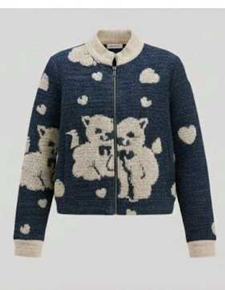 Cute Bear Embroidered Jacket