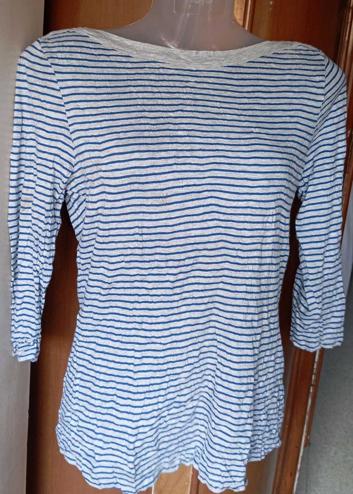 GAP Striped 3/4 Sleeve Top