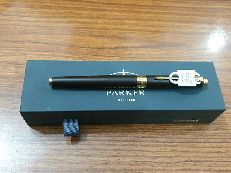 Parker Aster Matte Red Gold Trim Bal Pen