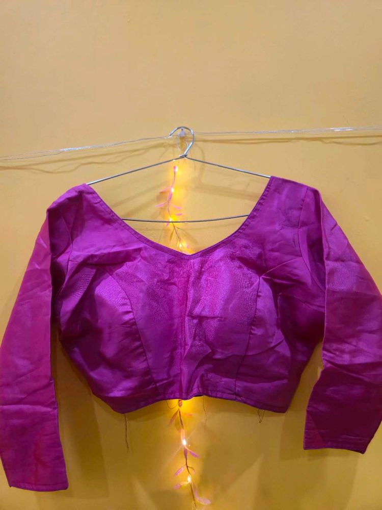 Magenta Readymade Saree Blouse
