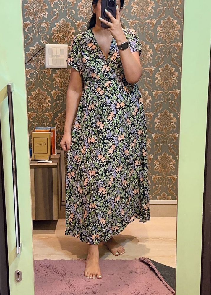 Mango Floral Midi Dress