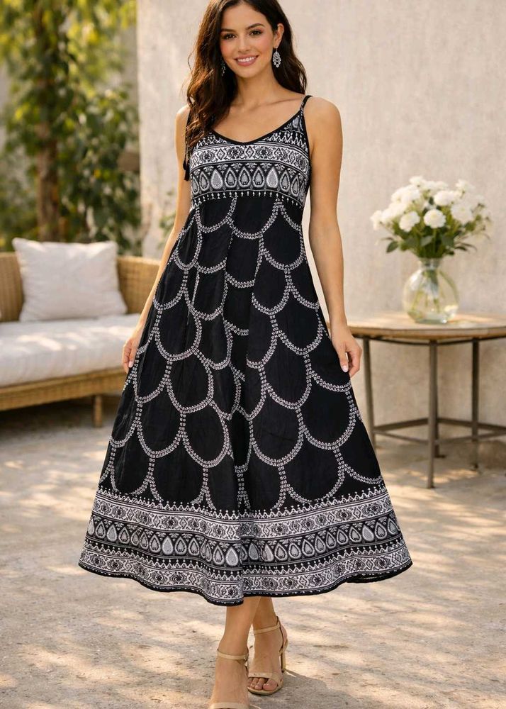 Boho Chic Midi Sundress