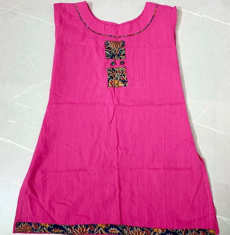 Combo Set of 2 Short Kurtis (Pink + Orange)