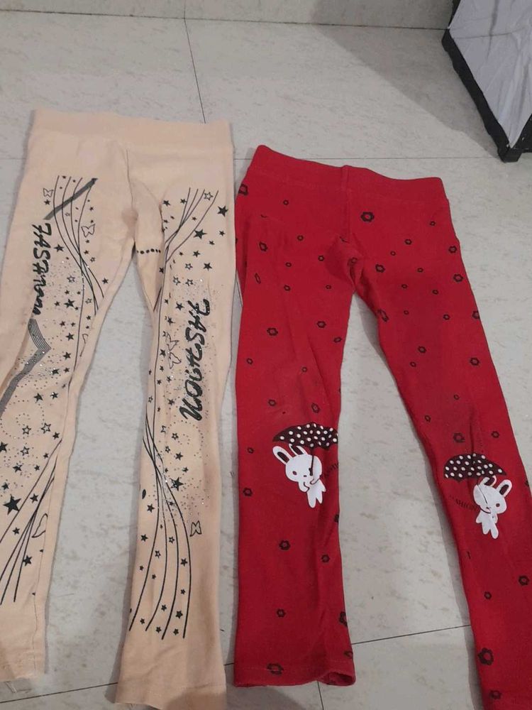 Girls&#39; Printed Leggings (2 Pack)