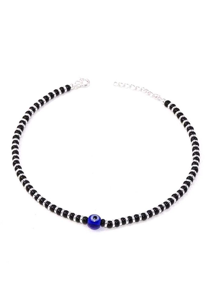 Real Silver Evil Eye Anklet
