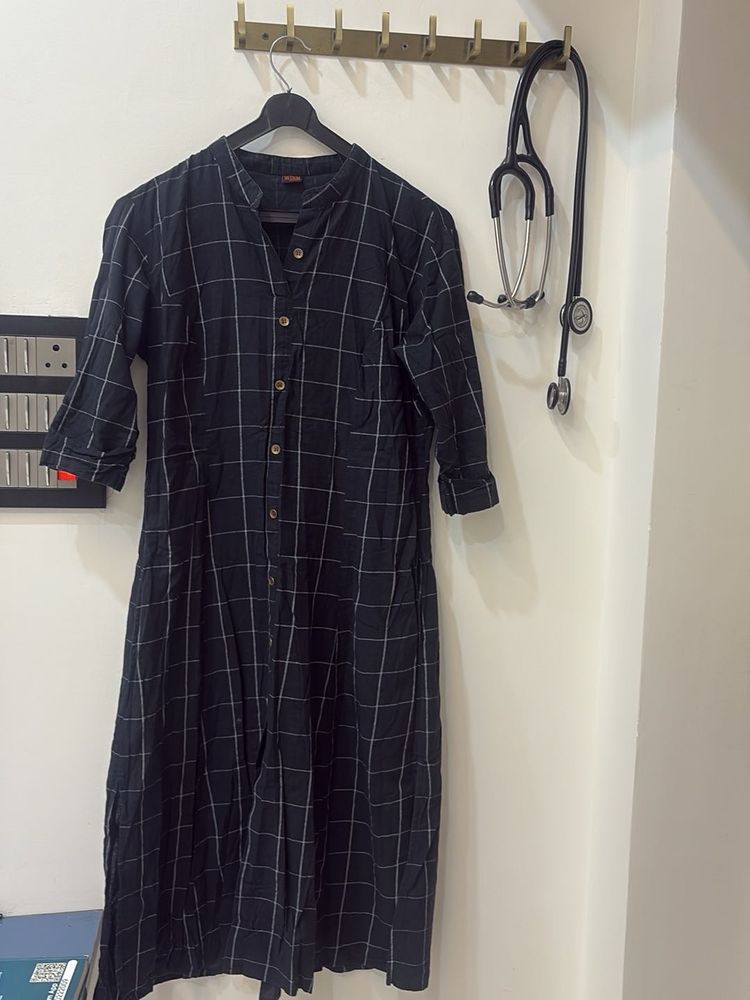 Checkered Casual Kurta