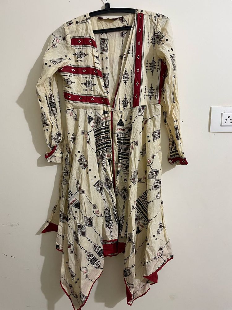 Boho Print Asymmetrical Dress
