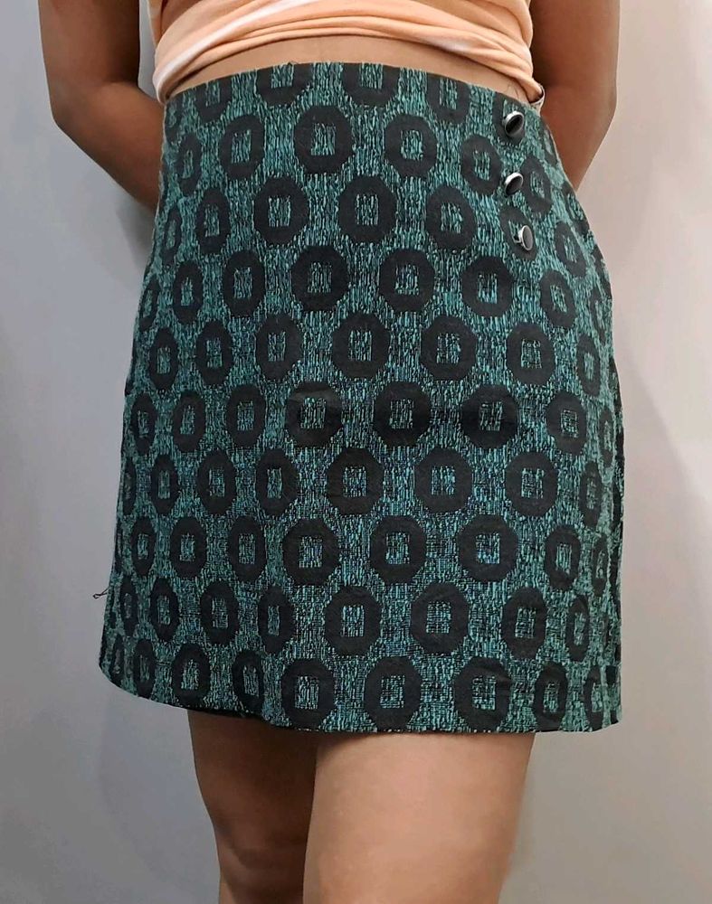Patterned Mini Skirt