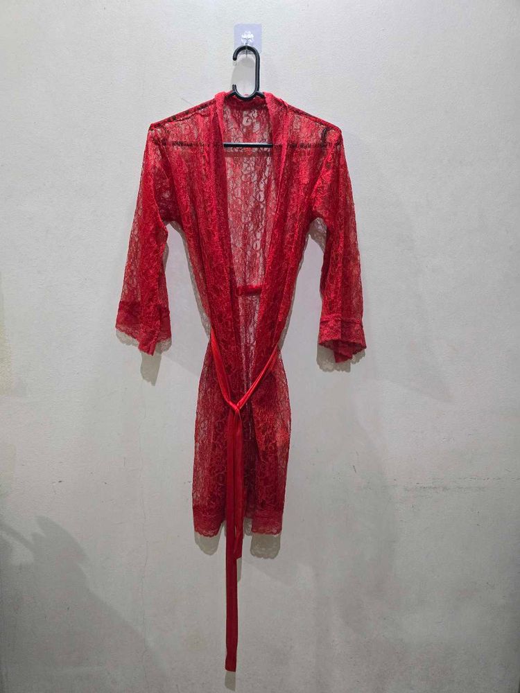 Red Lace Robe