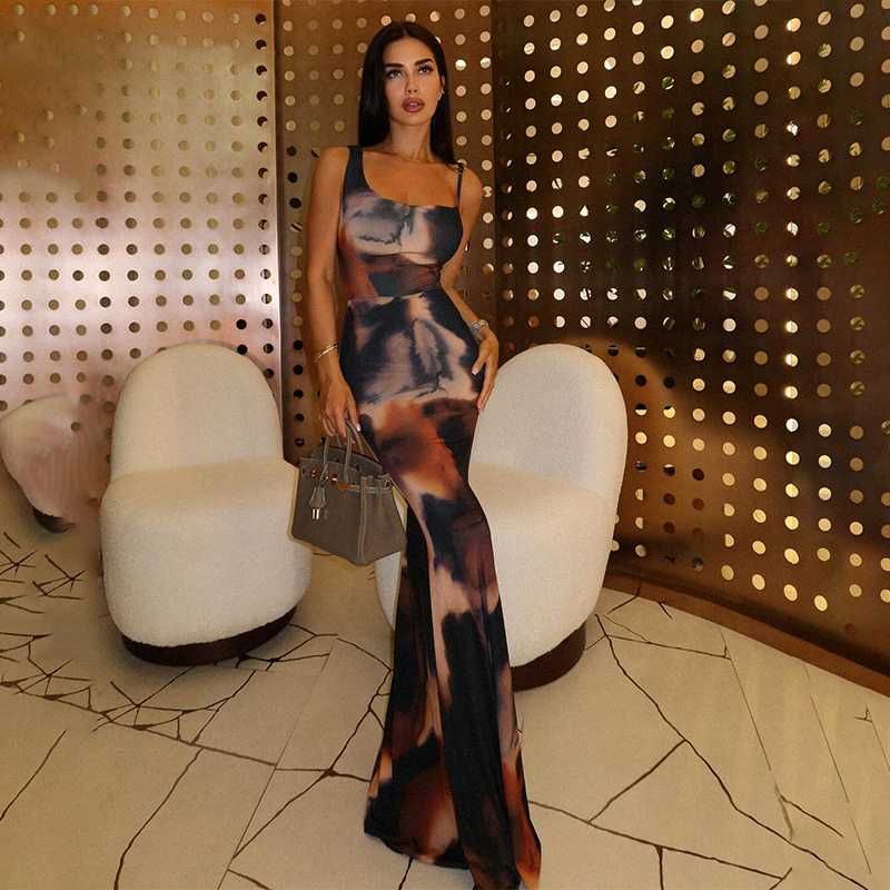 Limited Edition Brown Print Bodycon