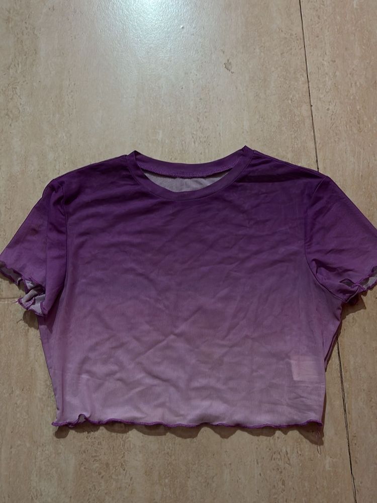Pink Magenta Purple Crop Top