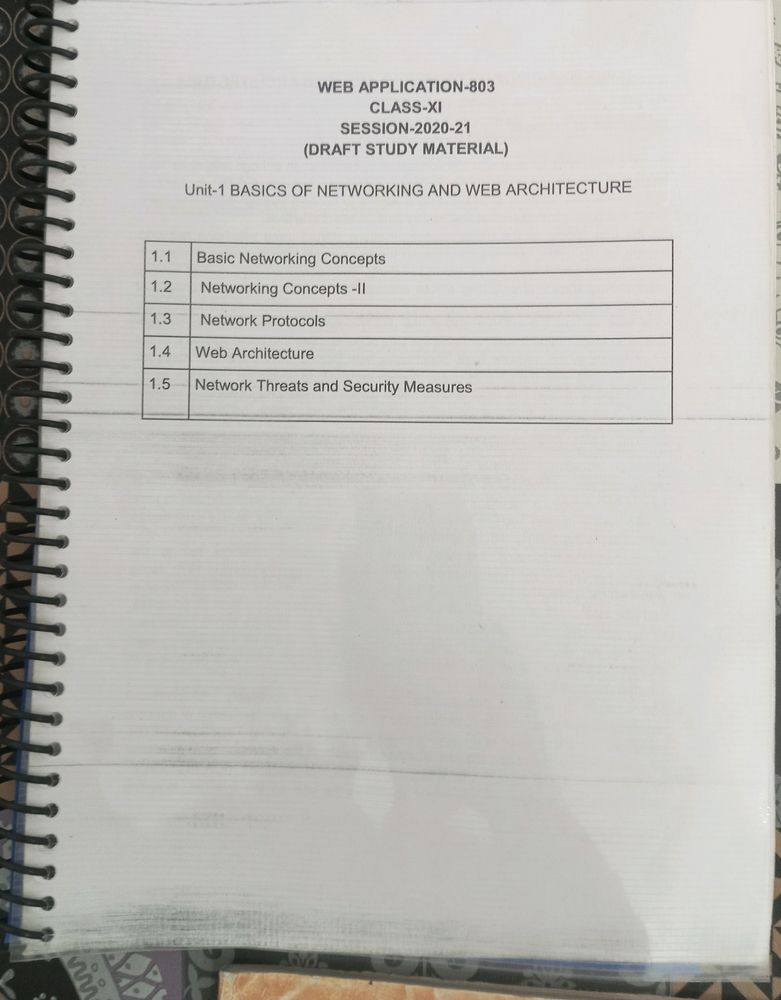 Web Application 803 Class 11 Book